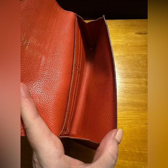 Louis Vuitton Women's Red Leather Empriente Long Wallet w/ Pouch - Picture 11 of 11